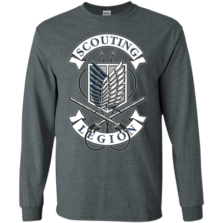 T-Shirts Dark Heather / S AoT Scouting Legion Men's Long Sleeve T-Shirt