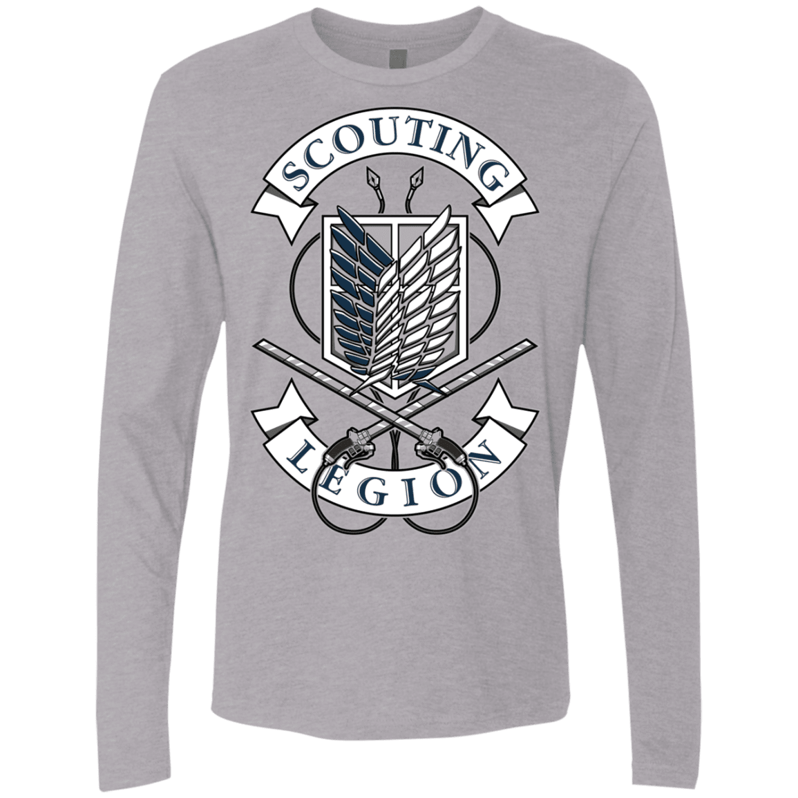 T-Shirts Heather Grey / S AoT Scouting Legion Men's Premium Long Sleeve