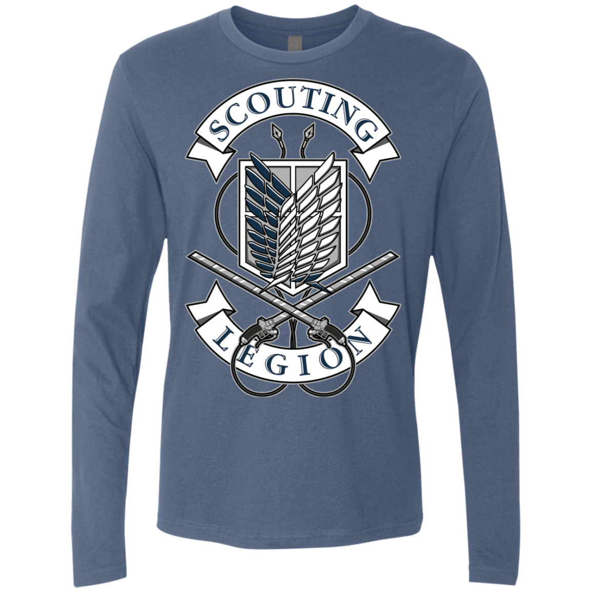 T-Shirts Indigo / S AoT Scouting Legion Men's Premium Long Sleeve