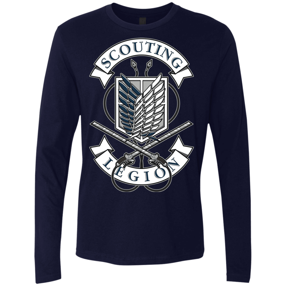 T-Shirts Midnight Navy / S AoT Scouting Legion Men's Premium Long Sleeve