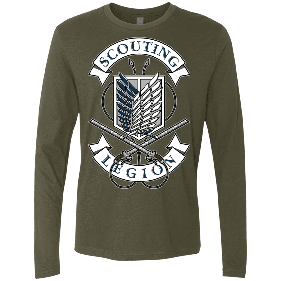 T-Shirts Military Green / S AoT Scouting Legion Men's Premium Long Sleeve