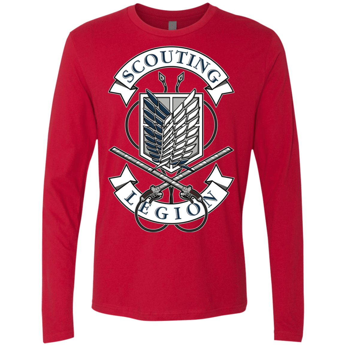 T-Shirts Red / S AoT Scouting Legion Men's Premium Long Sleeve