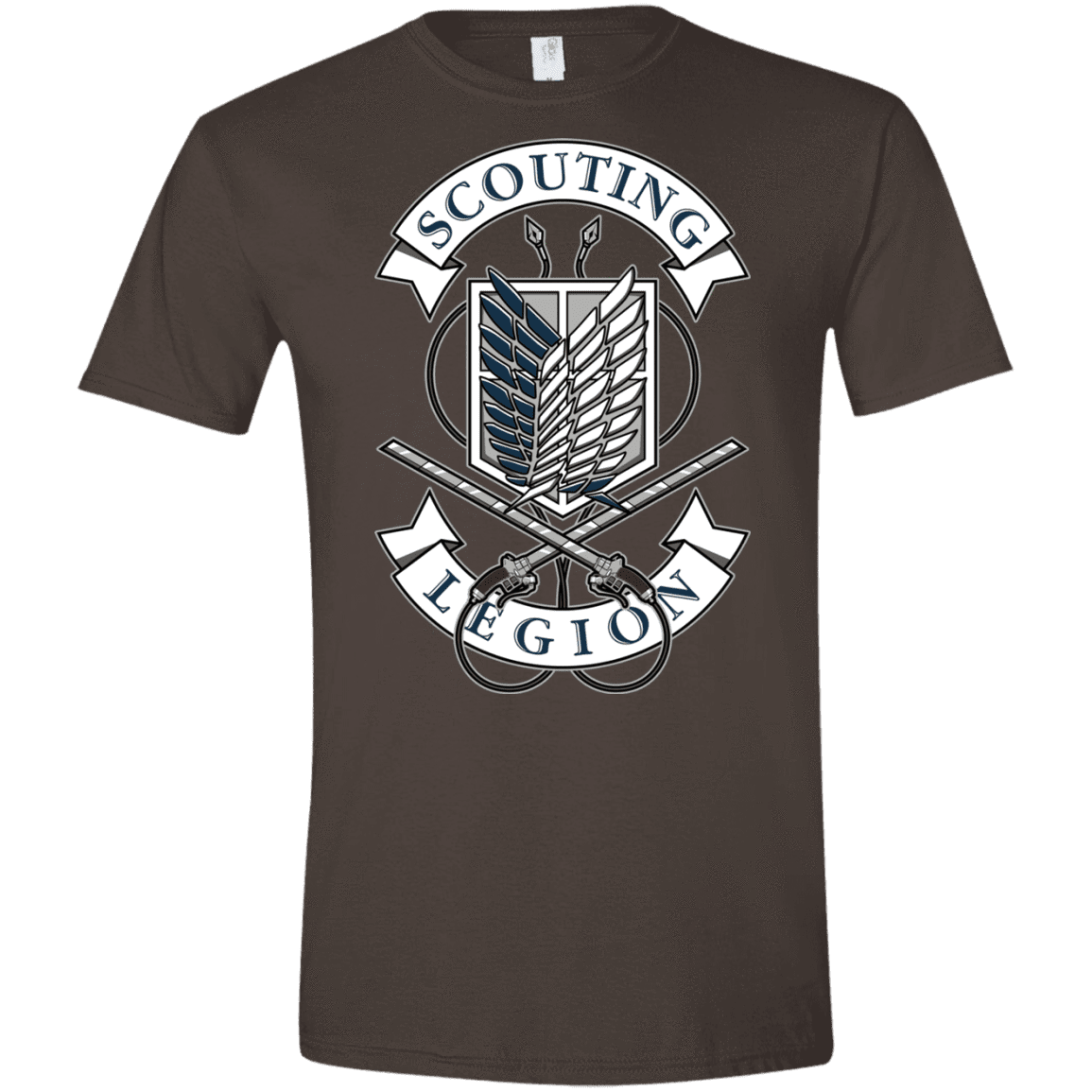 T-Shirts Dark Chocolate / S AoT Scouting Legion Men's Semi-Fitted Softstyle