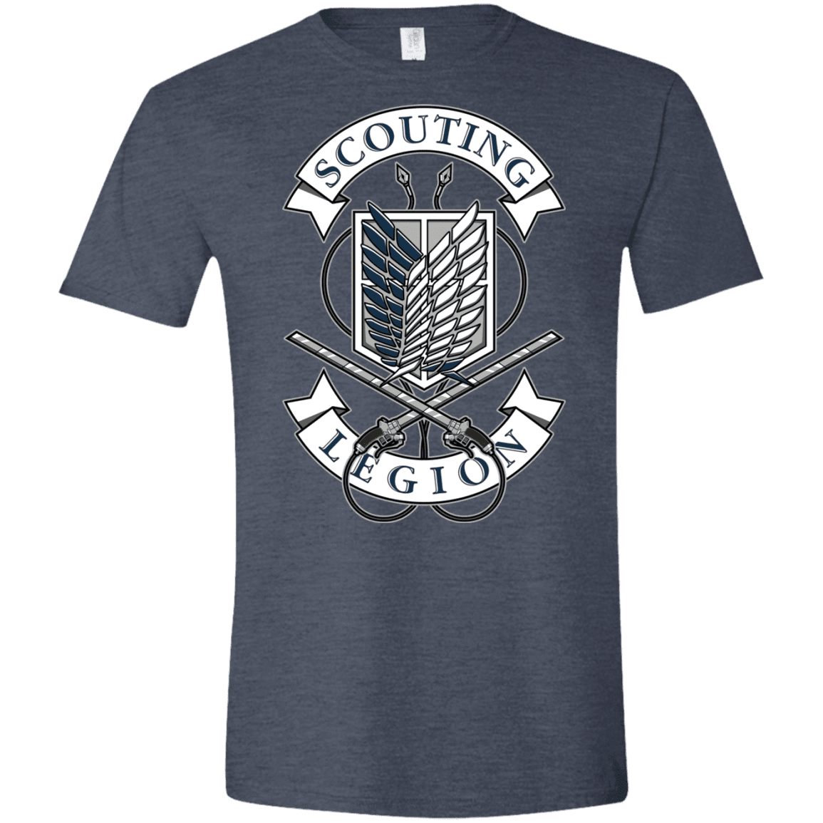 T-Shirts Heather Navy / S AoT Scouting Legion Men's Semi-Fitted Softstyle
