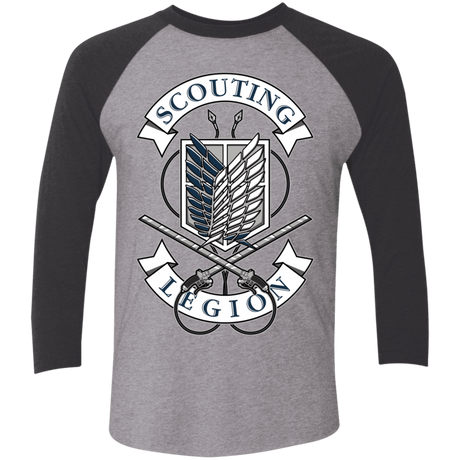 T-Shirts Premium Heather/Vintage Black / X-Small AoT Scouting Legion Men's Triblend 3/4 Sleeve