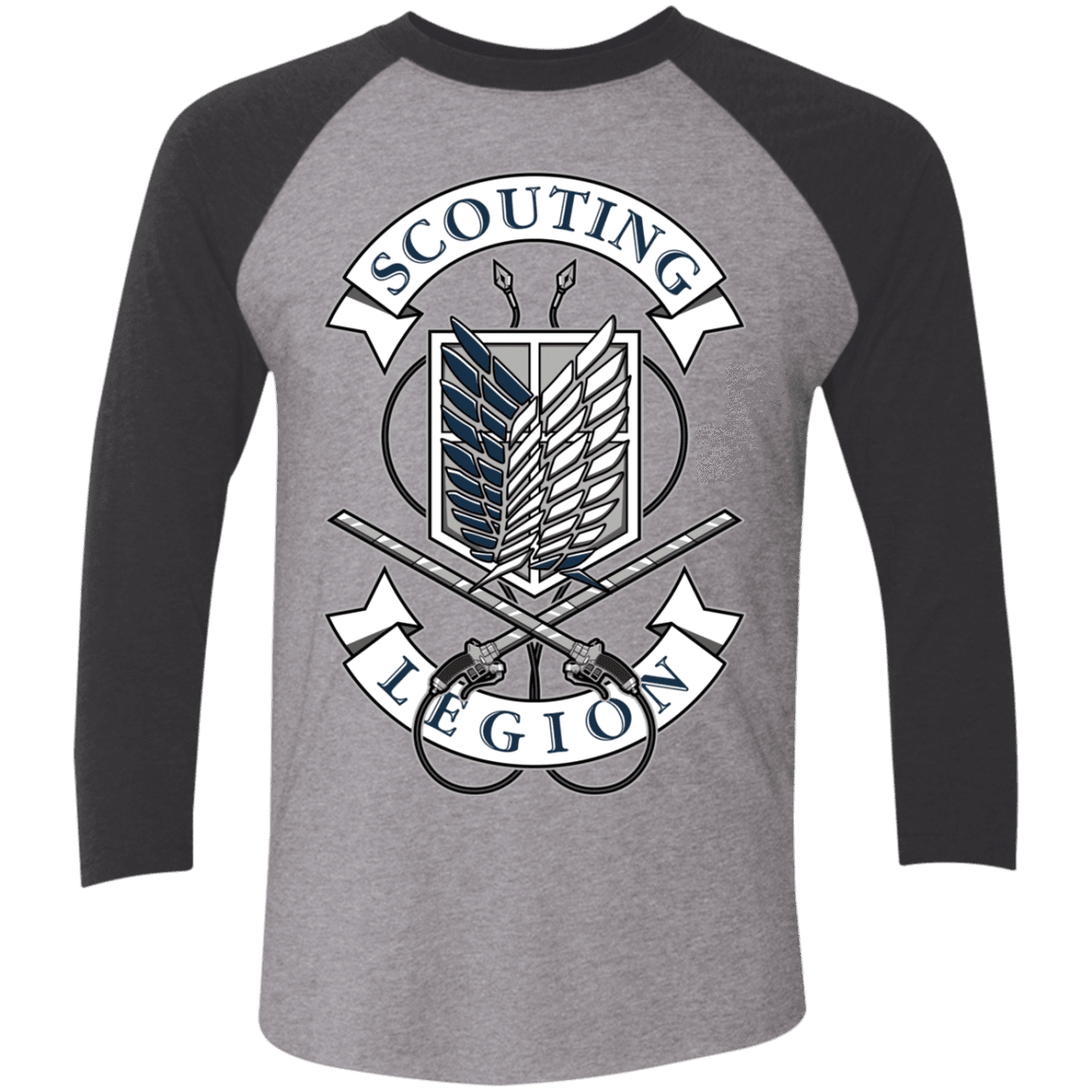 T-Shirts Premium Heather/Vintage Black / X-Small AoT Scouting Legion Men's Triblend 3/4 Sleeve