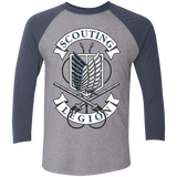 T-Shirts Premium Heather/Vintage Navy / X-Small AoT Scouting Legion Men's Triblend 3/4 Sleeve