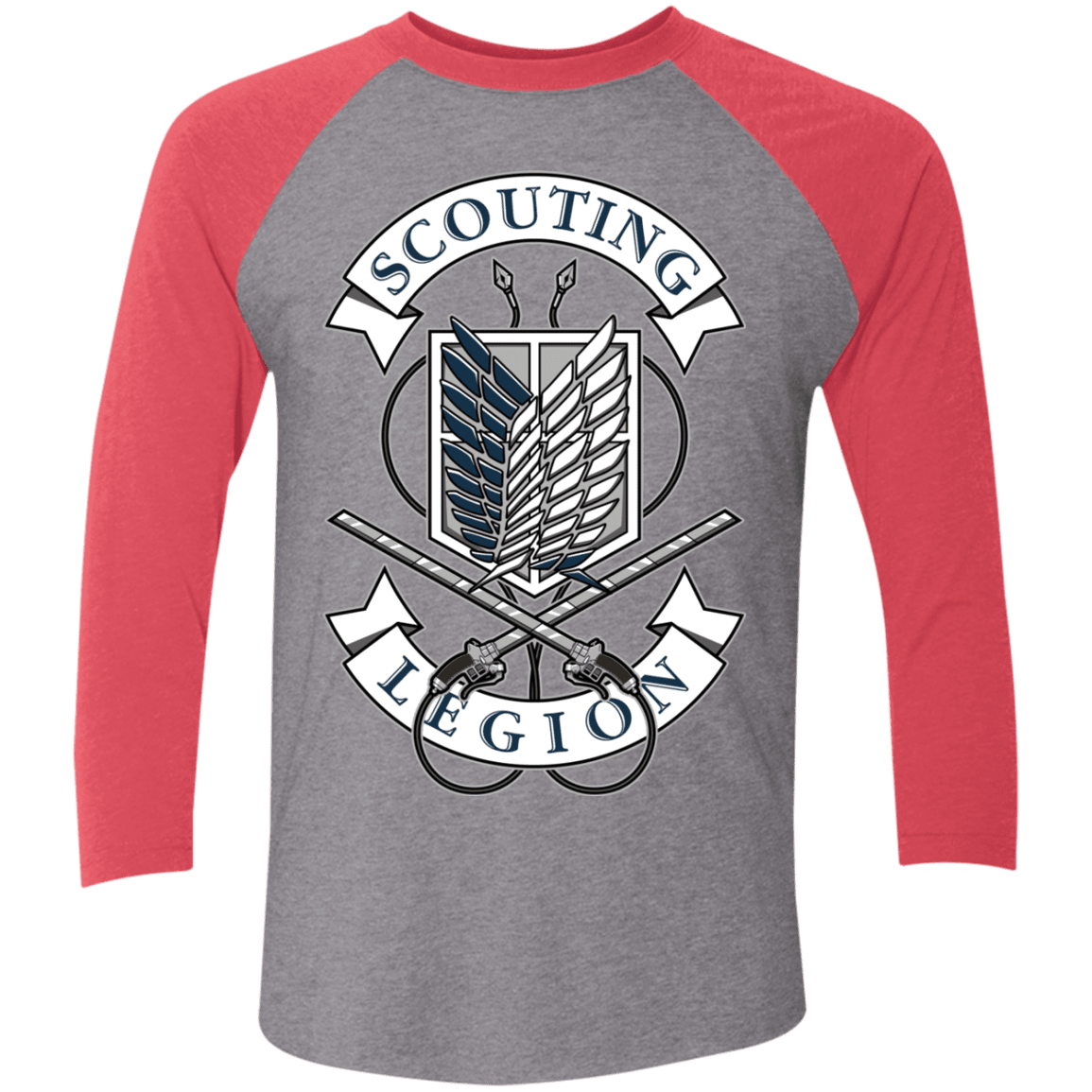 T-Shirts Premium Heather/Vintage Red / X-Small AoT Scouting Legion Men's Triblend 3/4 Sleeve