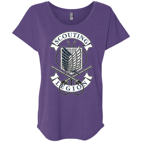 T-Shirts Purple Rush / X-Small AoT Scouting Legion Triblend Dolman Sleeve