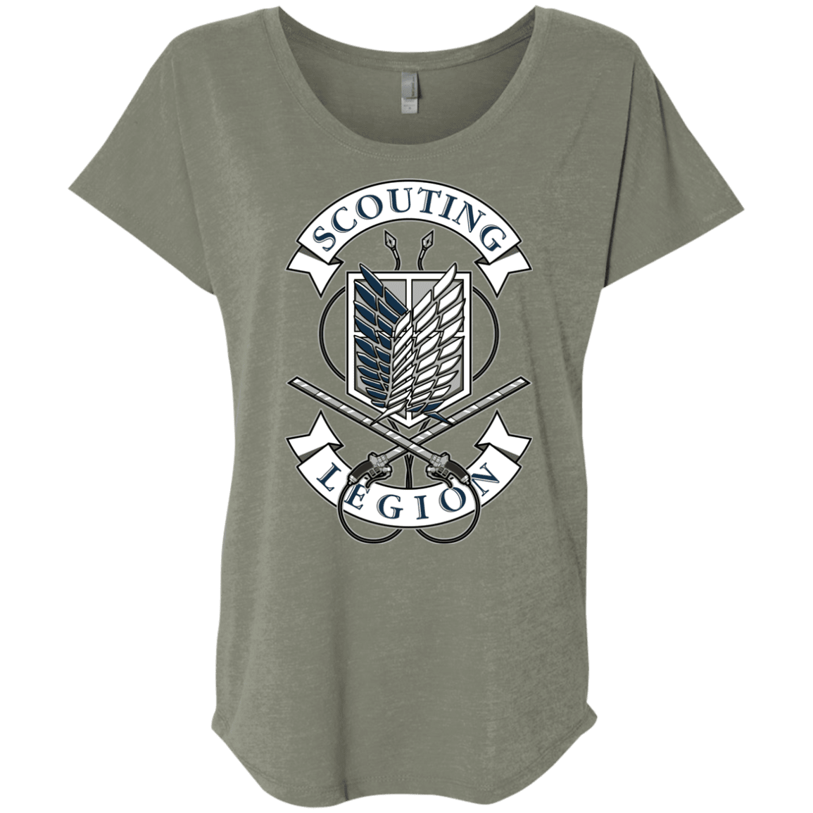 T-Shirts Venetian Grey / X-Small AoT Scouting Legion Triblend Dolman Sleeve