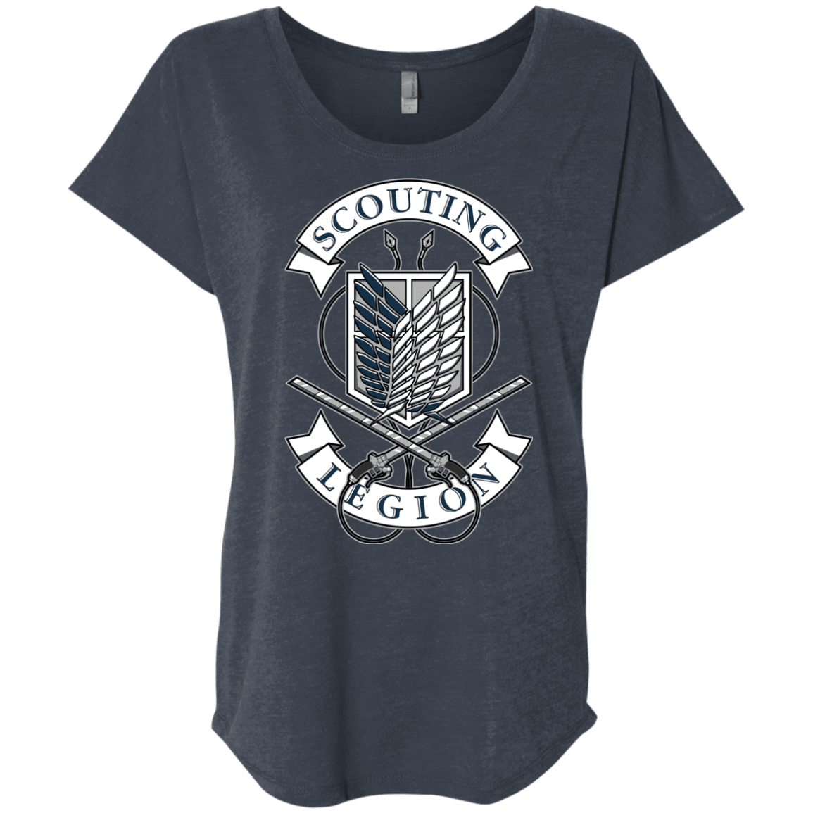 T-Shirts Vintage Navy / X-Small AoT Scouting Legion Triblend Dolman Sleeve