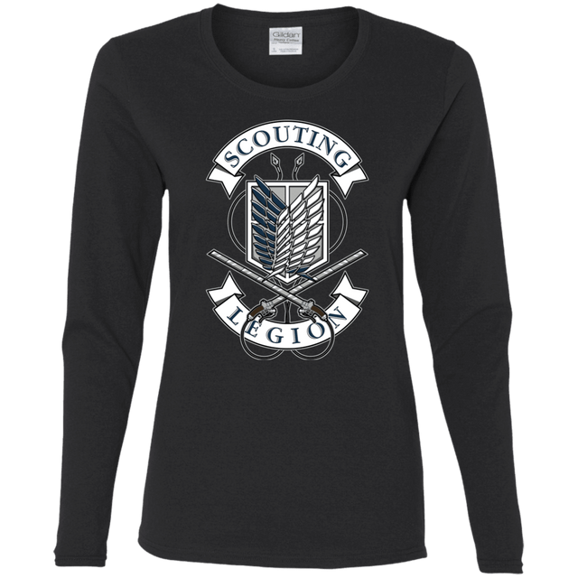 T-Shirts Black / S AoT Scouting Legion Women's Long Sleeve T-Shirt