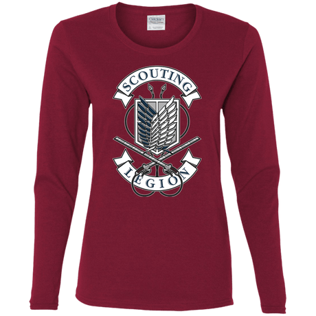 T-Shirts Cardinal / S AoT Scouting Legion Women's Long Sleeve T-Shirt