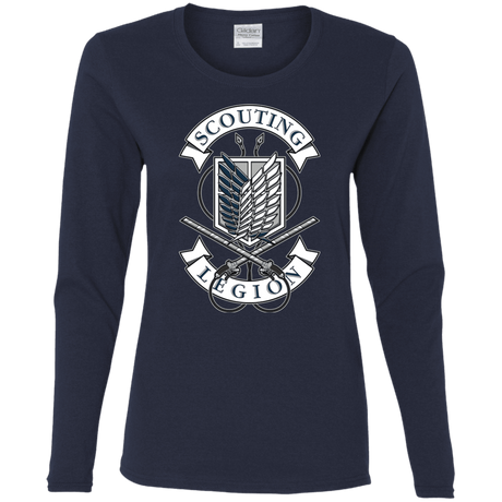 T-Shirts Navy / S AoT Scouting Legion Women's Long Sleeve T-Shirt
