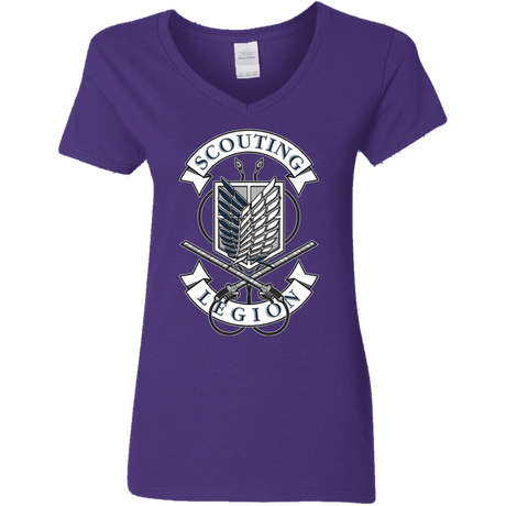 T-Shirts Purple / S AoT Scouting Legion Women's V-Neck T-Shirt