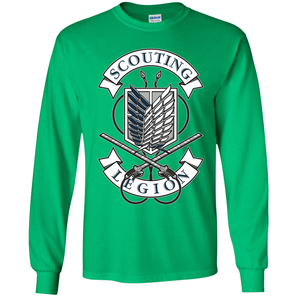 T-Shirts Irish Green / YS AoT Scouting Legion Youth Long Sleeve T-Shirt