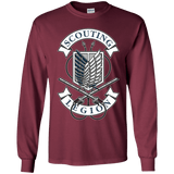 T-Shirts Maroon / YS AoT Scouting Legion Youth Long Sleeve T-Shirt