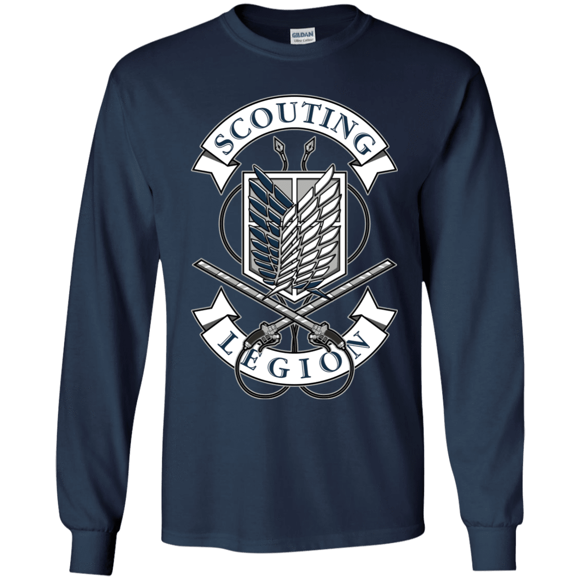 T-Shirts Navy / YS AoT Scouting Legion Youth Long Sleeve T-Shirt