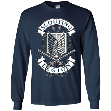T-Shirts Navy / YS AoT Scouting Legion Youth Long Sleeve T-Shirt