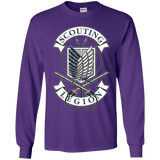 T-Shirts Purple / YS AoT Scouting Legion Youth Long Sleeve T-Shirt