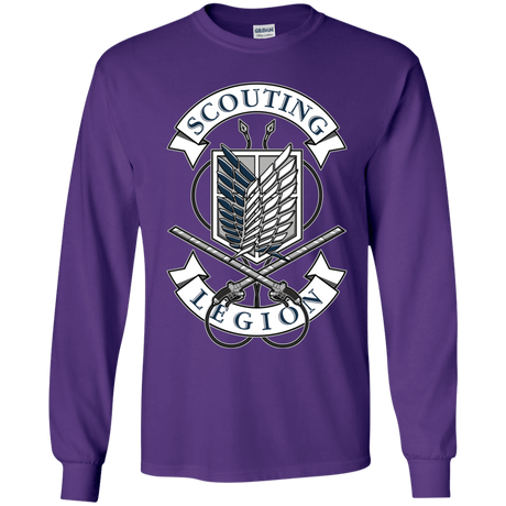 T-Shirts Purple / YS AoT Scouting Legion Youth Long Sleeve T-Shirt