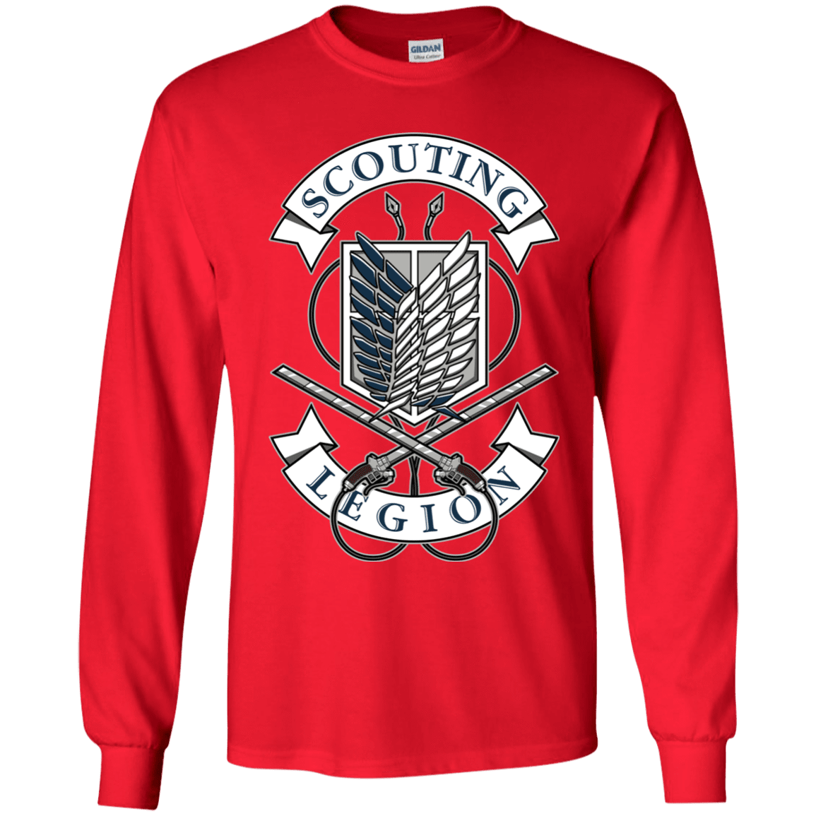 T-Shirts Red / YS AoT Scouting Legion Youth Long Sleeve T-Shirt