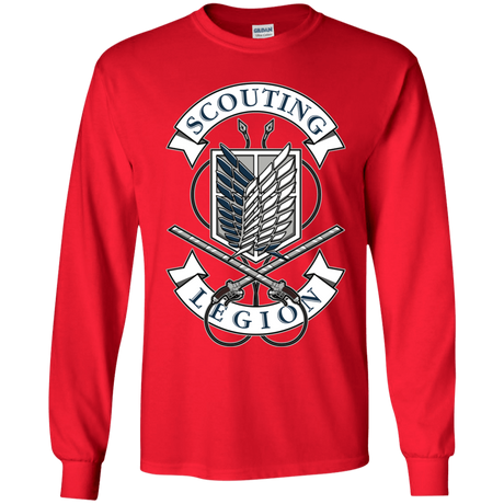 T-Shirts Red / YS AoT Scouting Legion Youth Long Sleeve T-Shirt