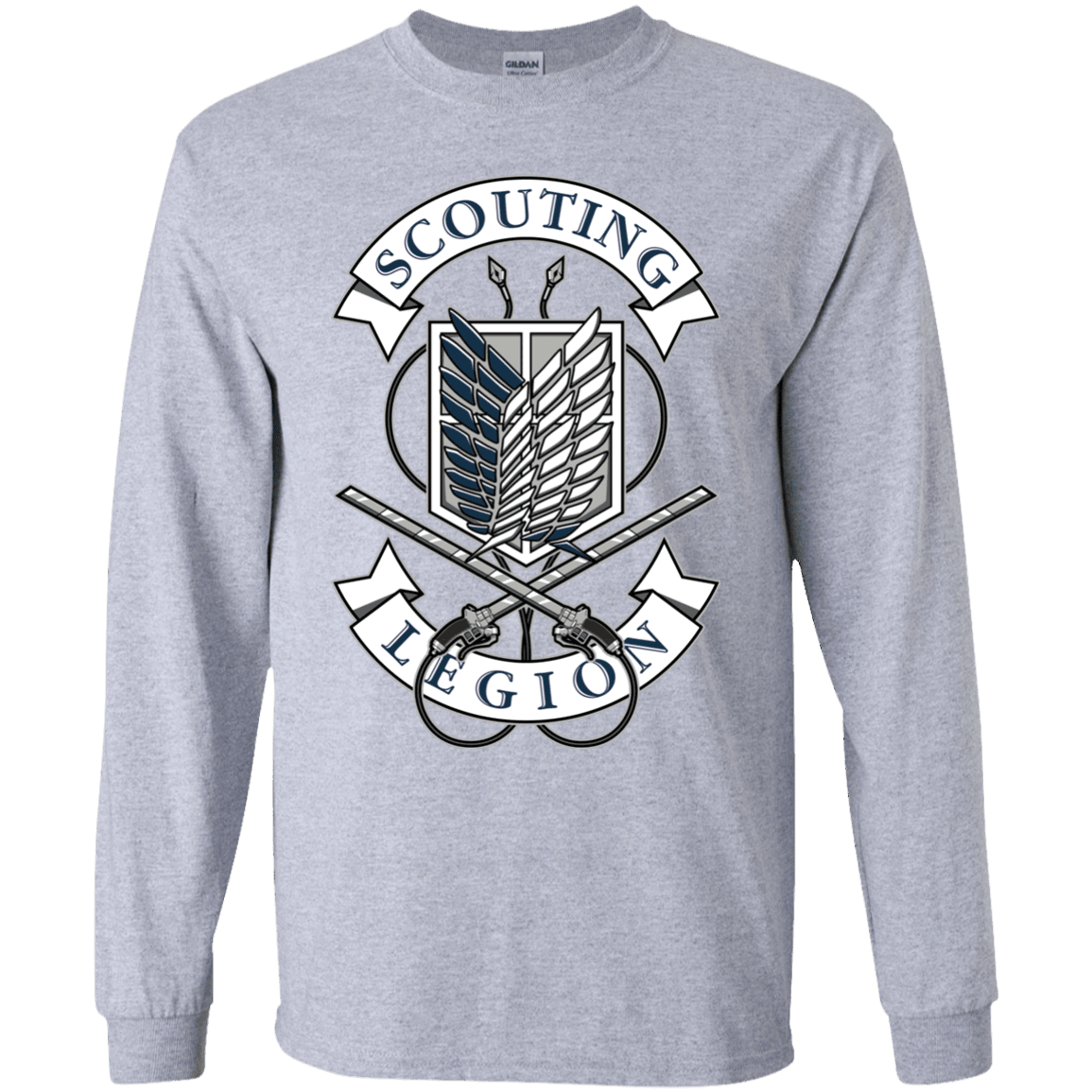 T-Shirts Sport Grey / YS AoT Scouting Legion Youth Long Sleeve T-Shirt