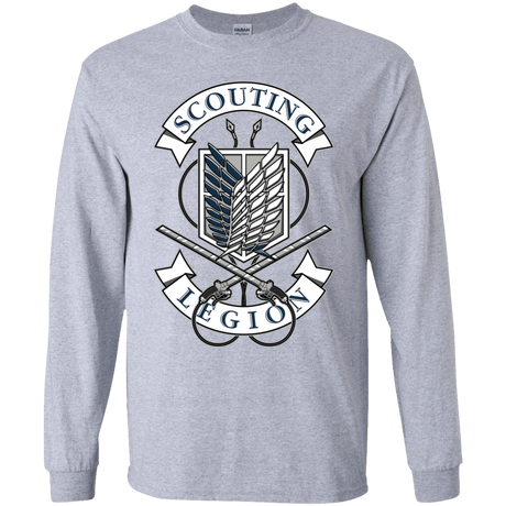 T-Shirts Sport Grey / YS AoT Scouting Legion Youth Long Sleeve T-Shirt