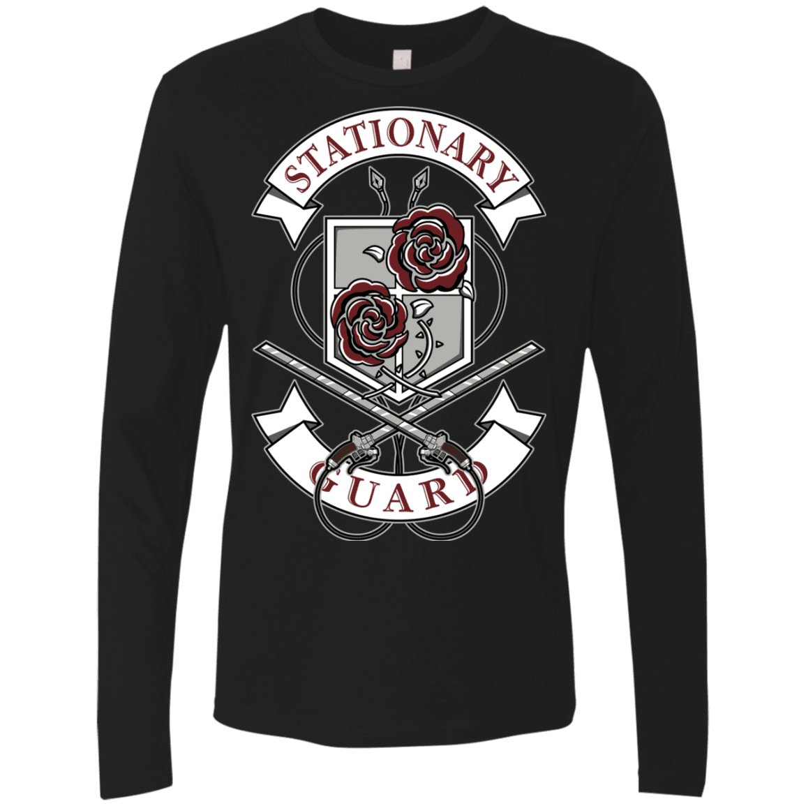T-Shirts Black / S AoT Stationary Guard Men's Premium Long Sleeve