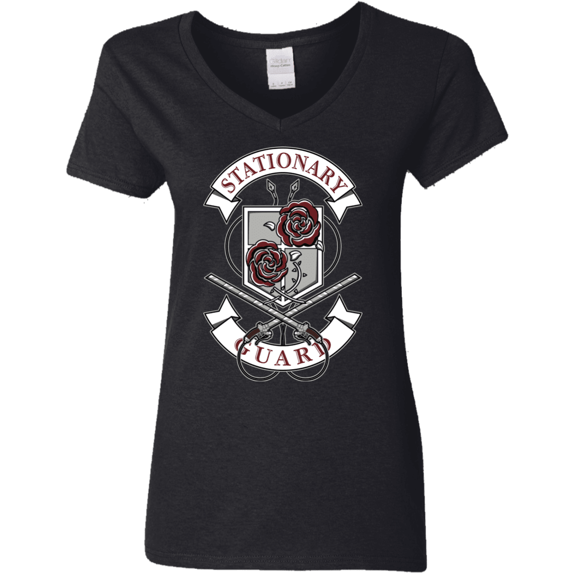 T-Shirts Black / S AoT Stationary Guard Women's V-Neck T-Shirt