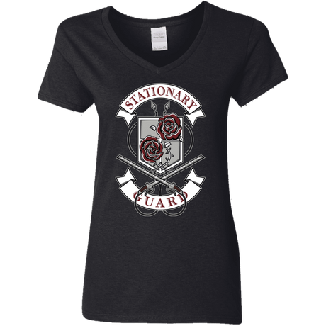 T-Shirts Black / S AoT Stationary Guard Women's V-Neck T-Shirt