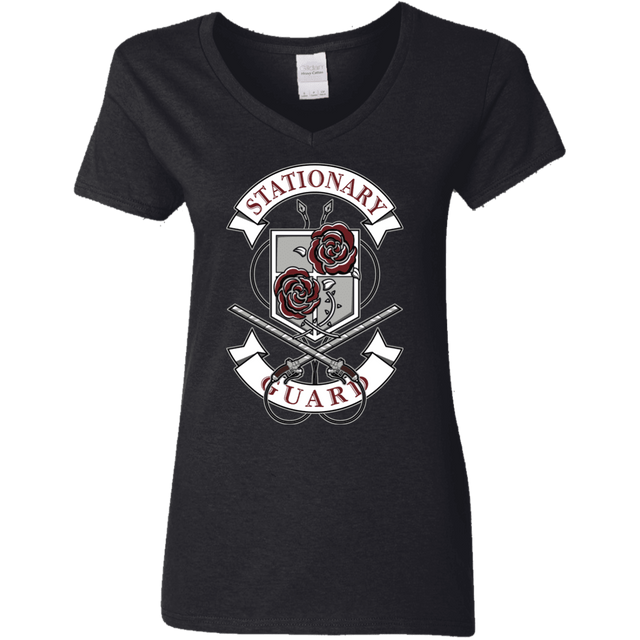 T-Shirts Black / S AoT Stationary Guard Women's V-Neck T-Shirt