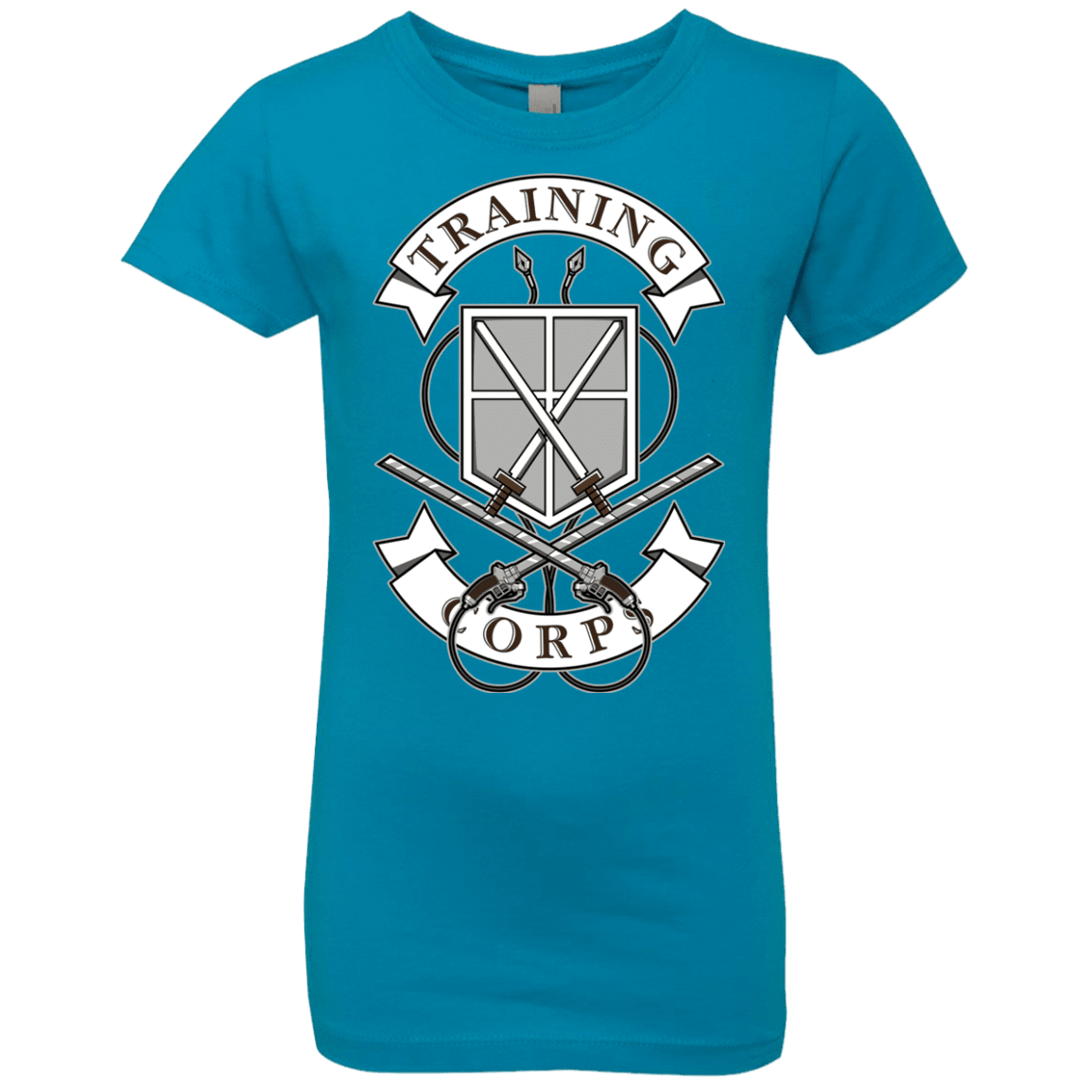 T-Shirts Turquoise / YXS AoT Training Corps Girls Premium T-Shirt