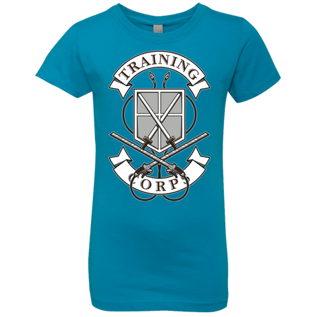 T-Shirts Turquoise / YXS AoT Training Corps Girls Premium T-Shirt