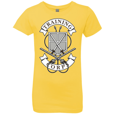 T-Shirts Vibrant Yellow / YXS AoT Training Corps Girls Premium T-Shirt