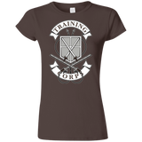 T-Shirts Dark Chocolate / S AoT Training Corps Junior Slimmer-Fit T-Shirt