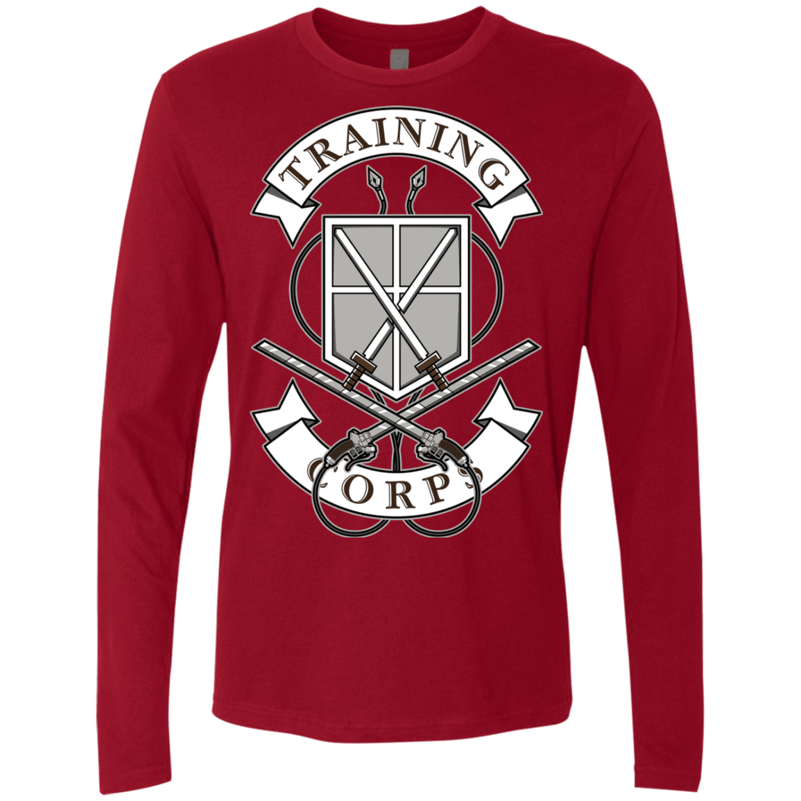T-Shirts Cardinal / S AoT Training Corps Men's Premium Long Sleeve