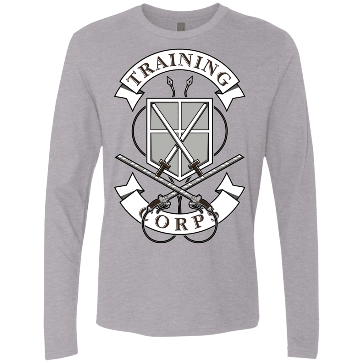 T-Shirts Heather Grey / S AoT Training Corps Men's Premium Long Sleeve