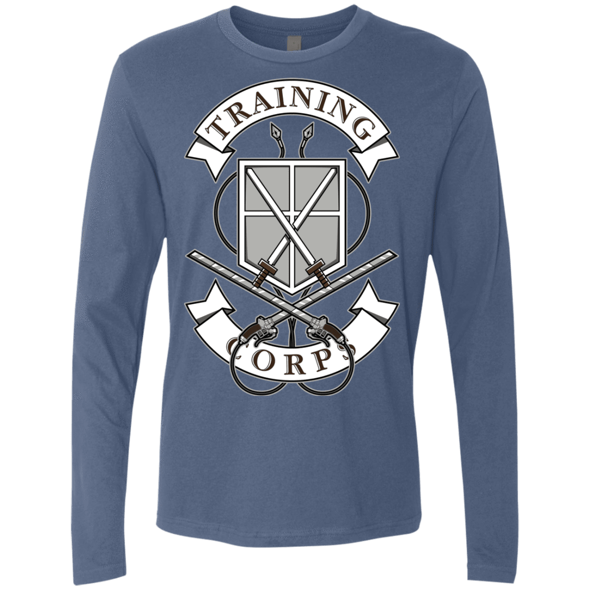 T-Shirts Indigo / S AoT Training Corps Men's Premium Long Sleeve