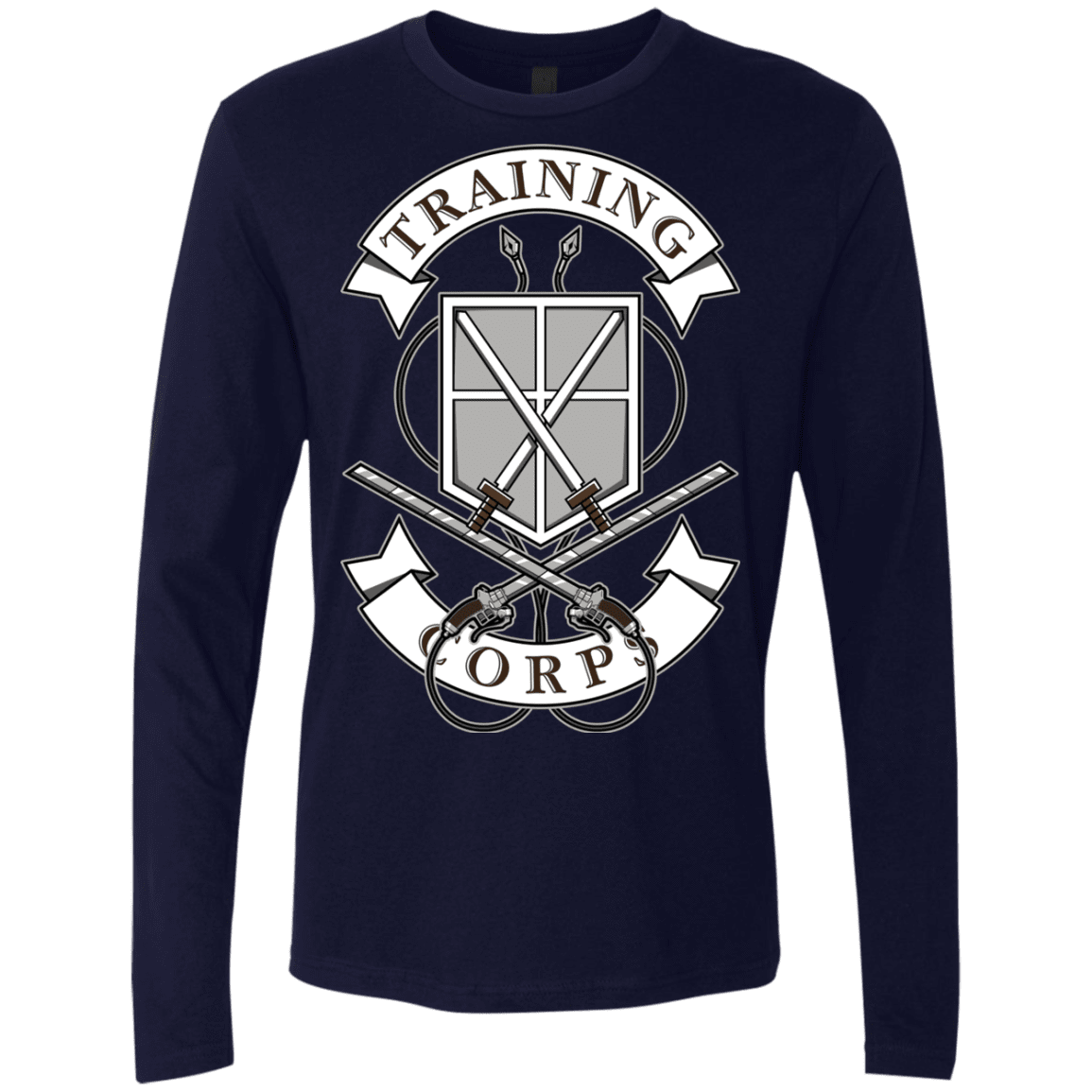 T-Shirts Midnight Navy / S AoT Training Corps Men's Premium Long Sleeve