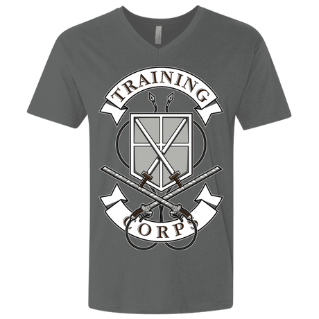 T-Shirts Heavy Metal / X-Small AoT Training Corps Men's Premium V-Neck