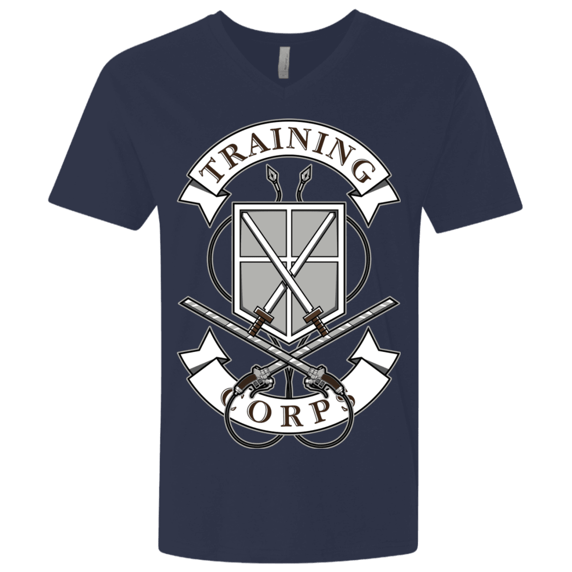 T-Shirts Midnight Navy / X-Small AoT Training Corps Men's Premium V-Neck