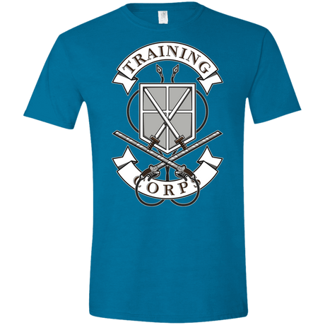 T-Shirts Antique Sapphire / S AoT Training Corps Men's Semi-Fitted Softstyle