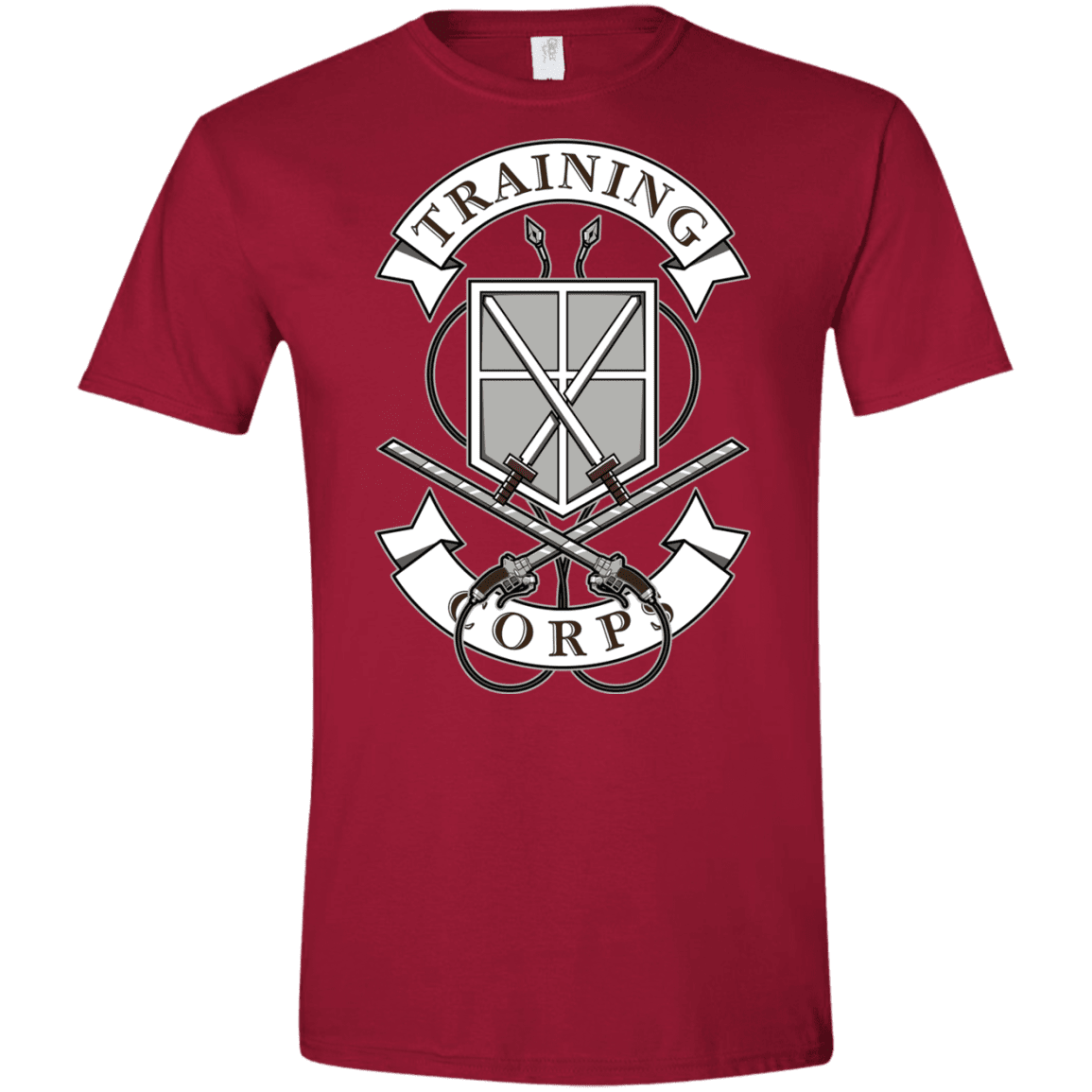 T-Shirts Cardinal Red / S AoT Training Corps Men's Semi-Fitted Softstyle