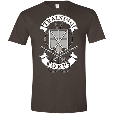 T-Shirts Dark Chocolate / S AoT Training Corps Men's Semi-Fitted Softstyle