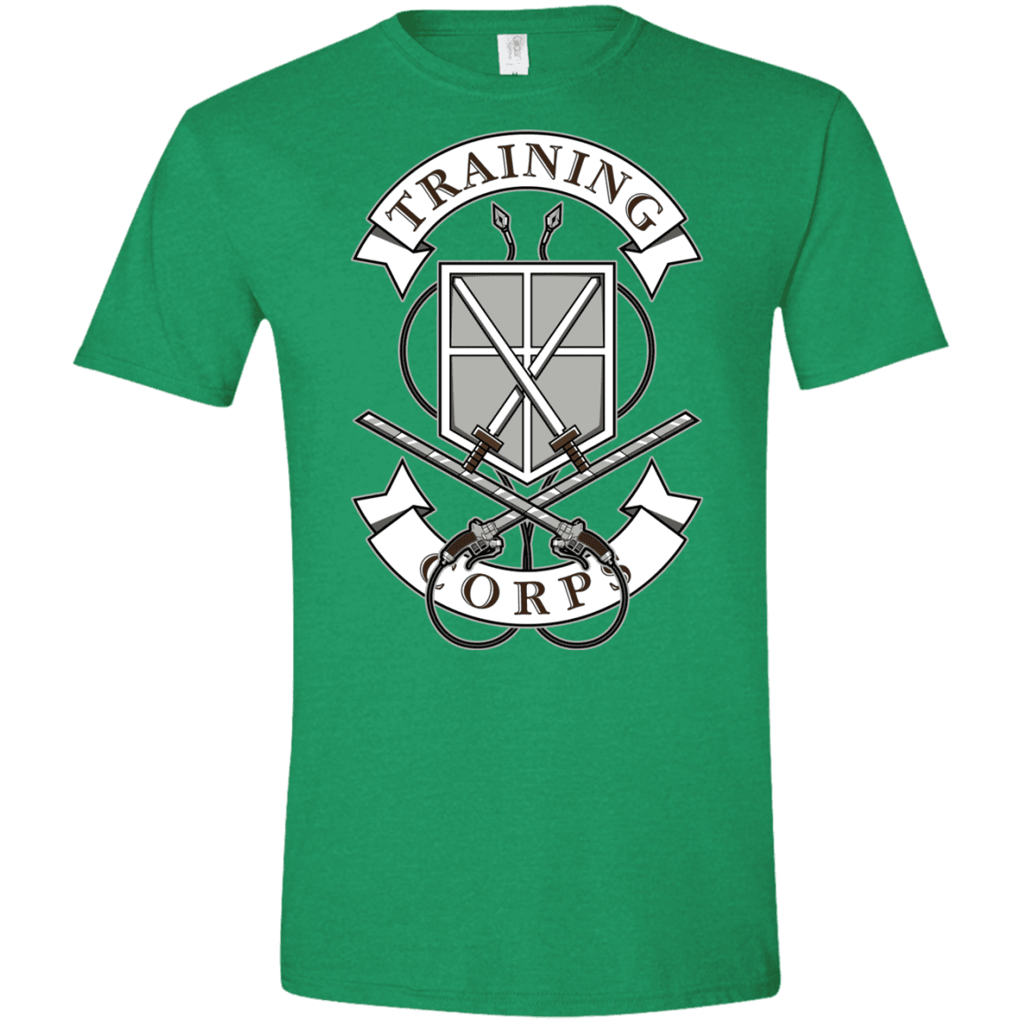 T-Shirts Heather Irish Green / S AoT Training Corps Men's Semi-Fitted Softstyle