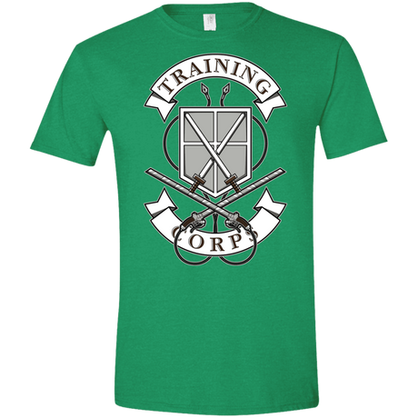 T-Shirts Heather Irish Green / S AoT Training Corps Men's Semi-Fitted Softstyle