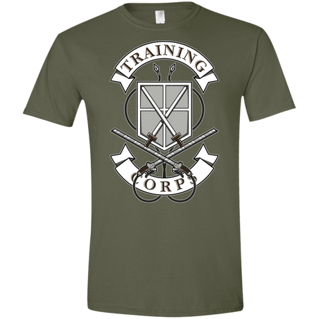 T-Shirts Military Green / S AoT Training Corps Men's Semi-Fitted Softstyle
