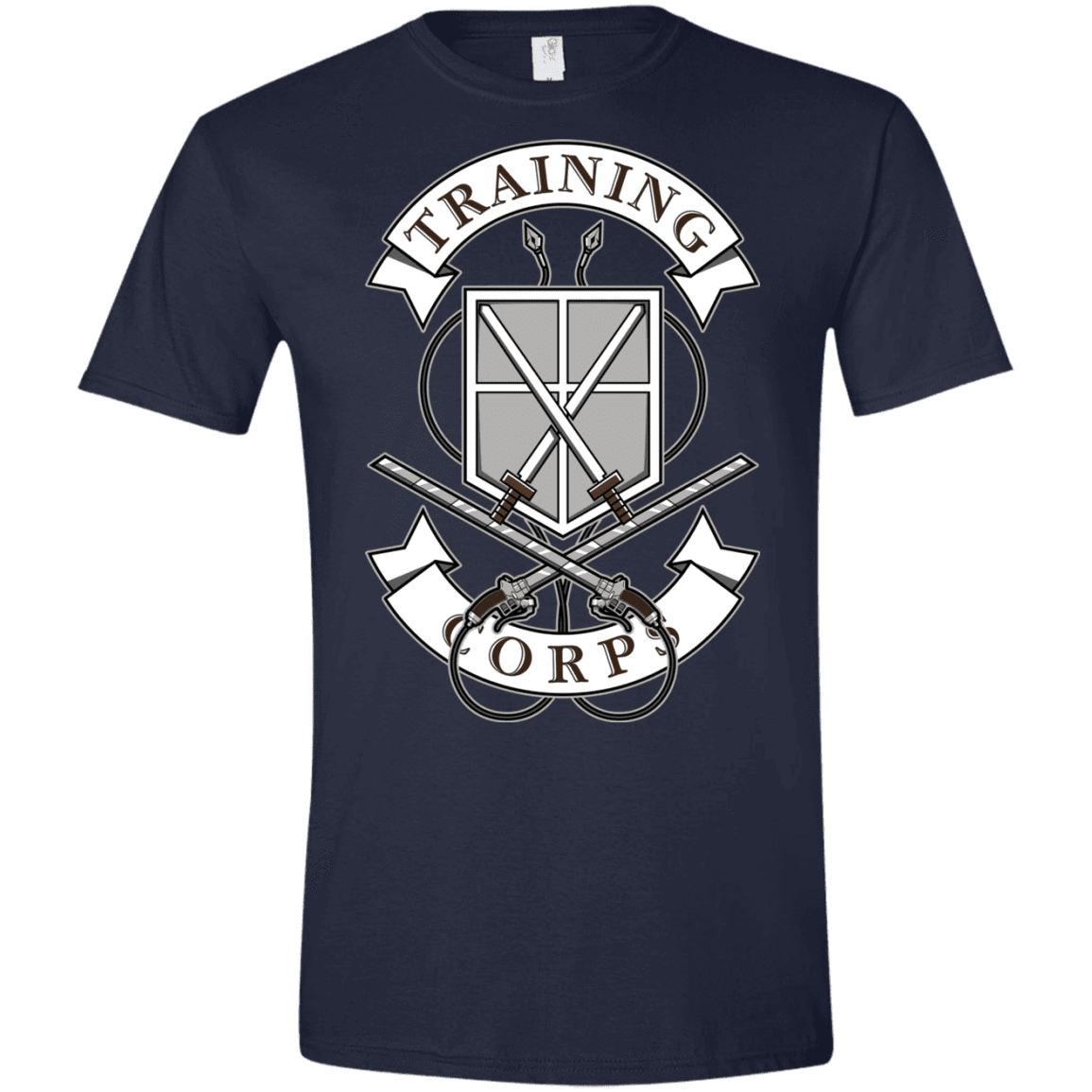 T-Shirts Navy / X-Small AoT Training Corps Men's Semi-Fitted Softstyle